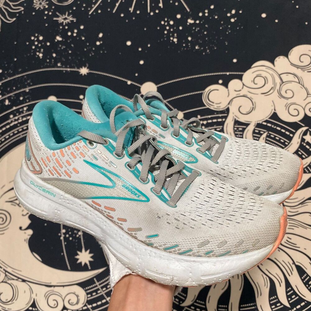 Brooks Glycerin 20 1203691B061 Athletic Sneaker Women's 9B Gray Mesh Gym Jogging
